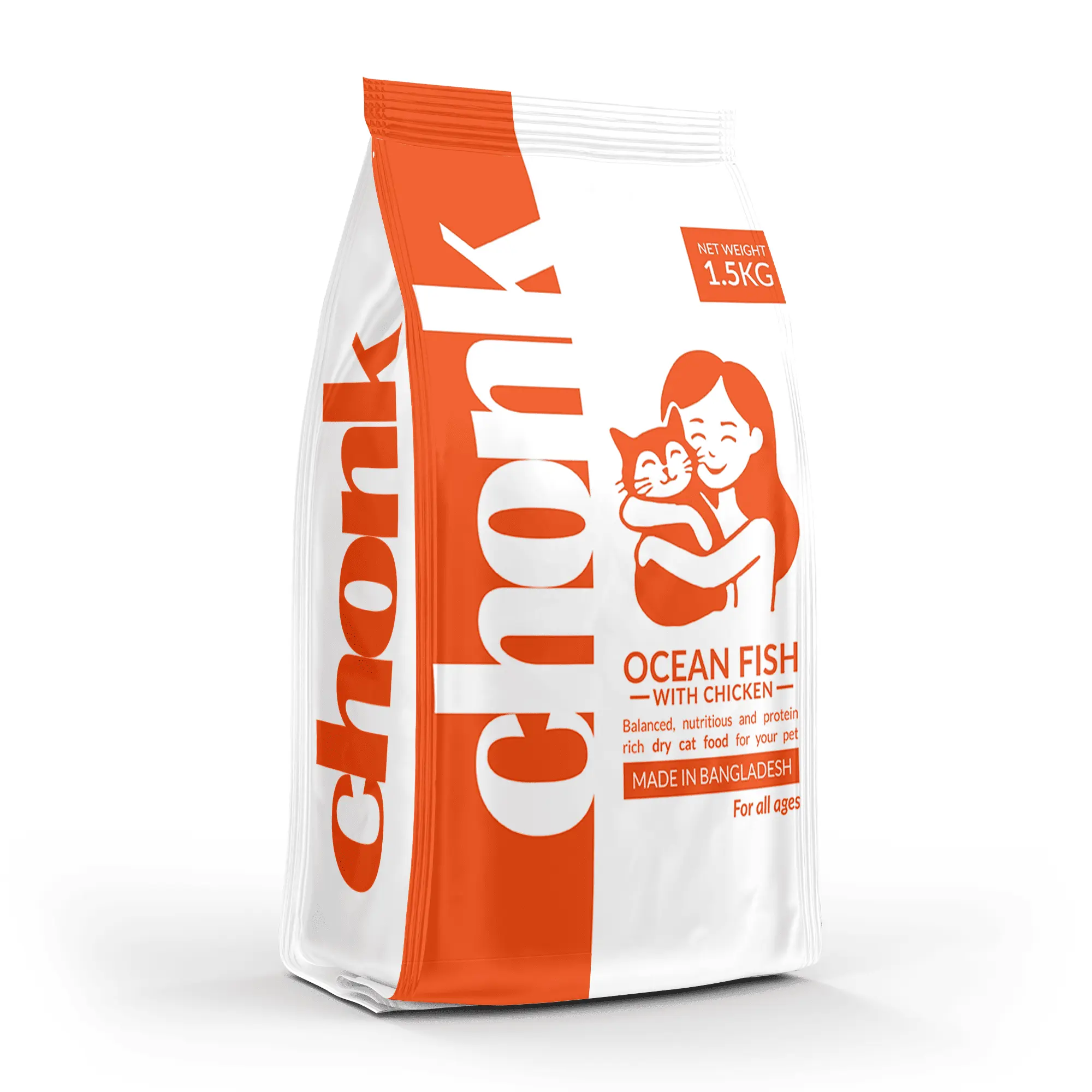 Chonk All Ages Cat Food (Ocean Fish with Chicken) 1.5 KG