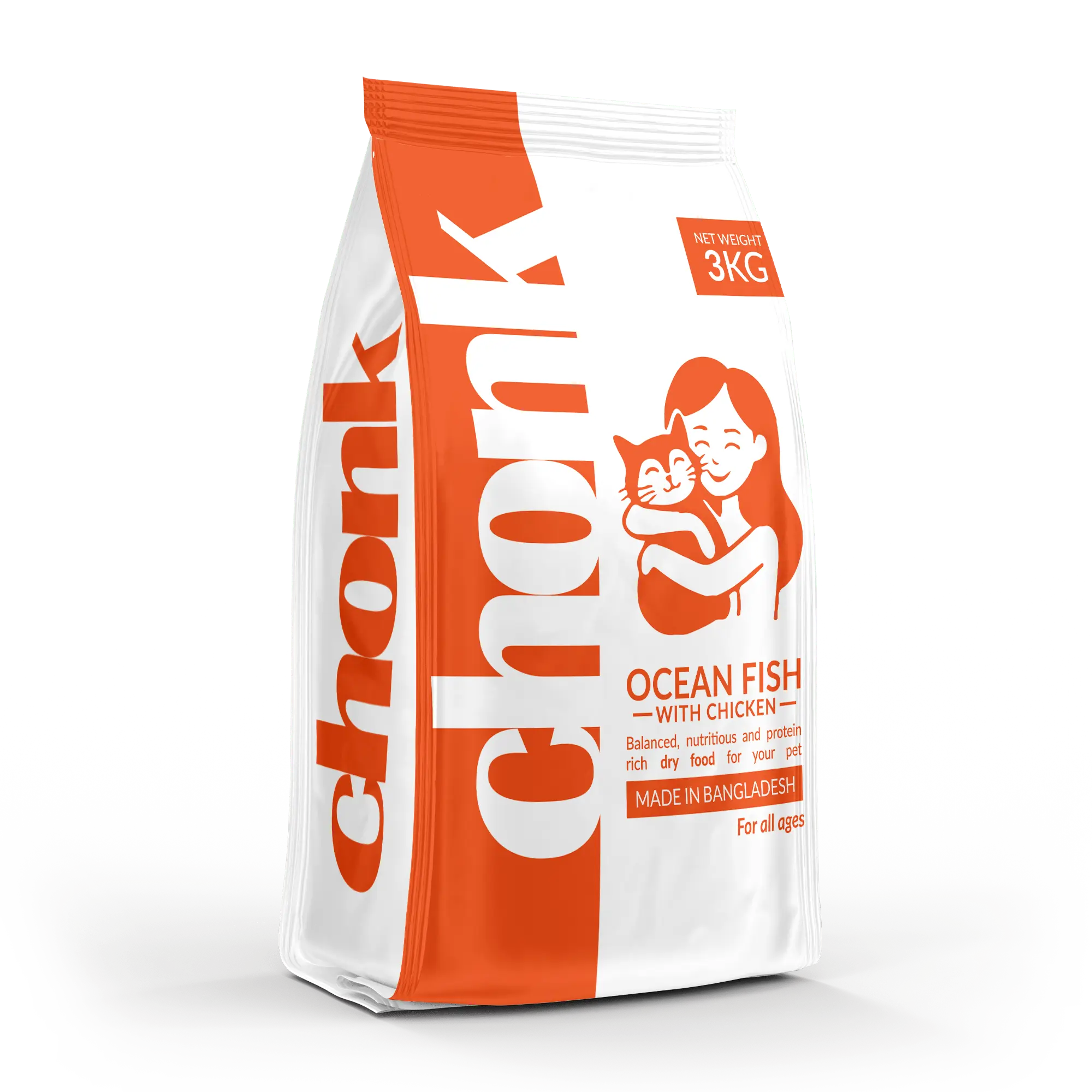 Chonk All Ages Cat Food (Ocean Fish with Chicken) 3 KG